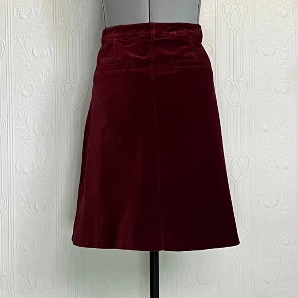 Thought clothing sustainable A line red velvet skirt - Picture 3 of 3